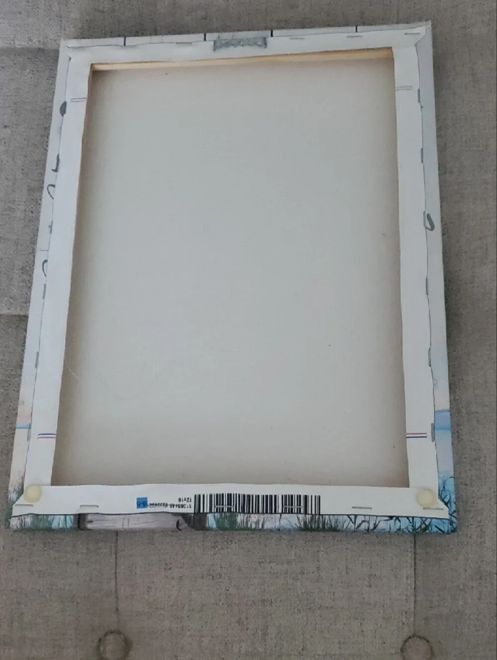 Wood Plank Style Canvas Coastal Wall Art, 'Wonderful World'  White, Blue, NWOT